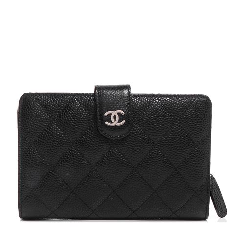 chanel caviar quilted zipped pocket wallet black|2020 CC Quilted Caviar Zip Around Wallet long wallets.